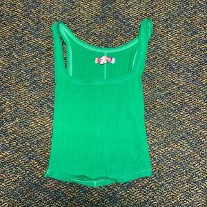 Urban Outfitters Green Ribbed Tank Top